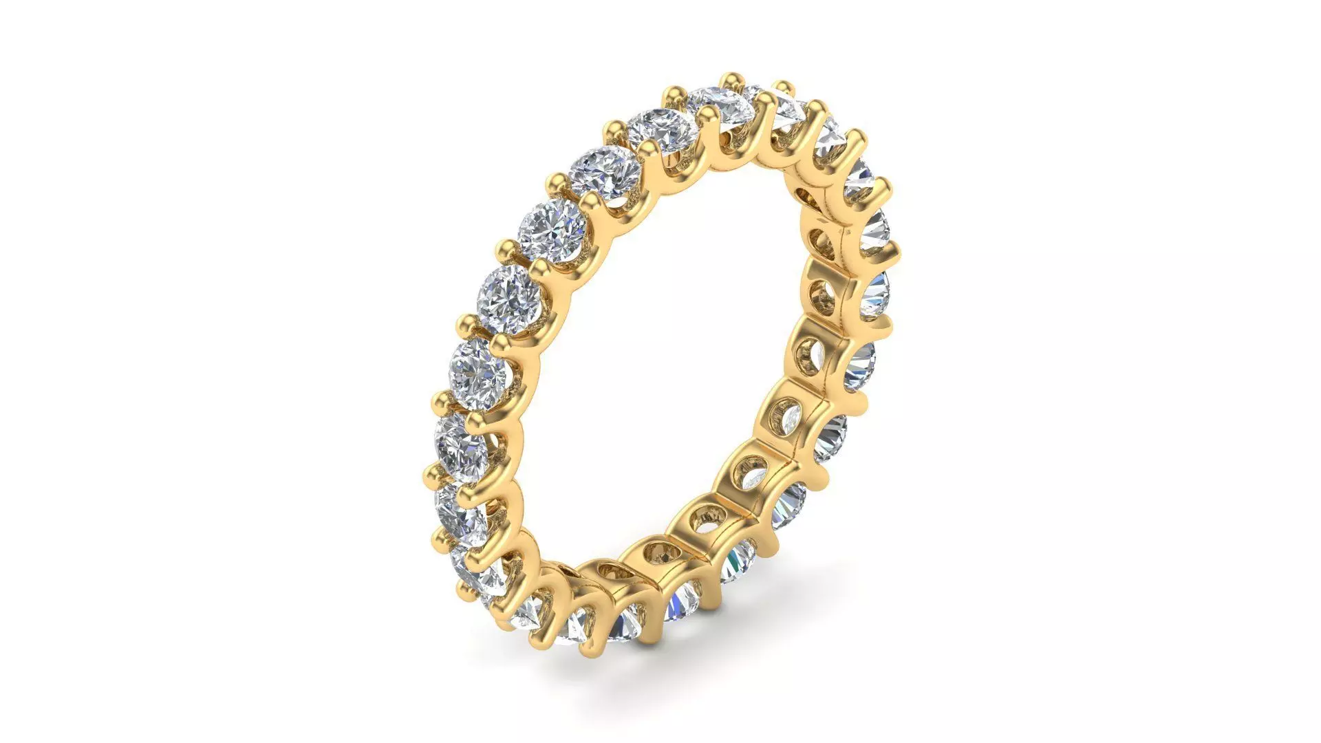 U Shaped Eternity Ring 2 point 5 mm stone size swiss 15 and EU55 3D print model