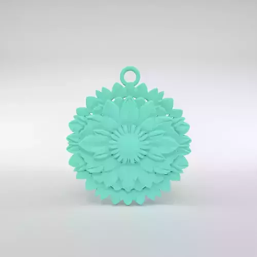 Daisies Mandala Pendant 3D print model