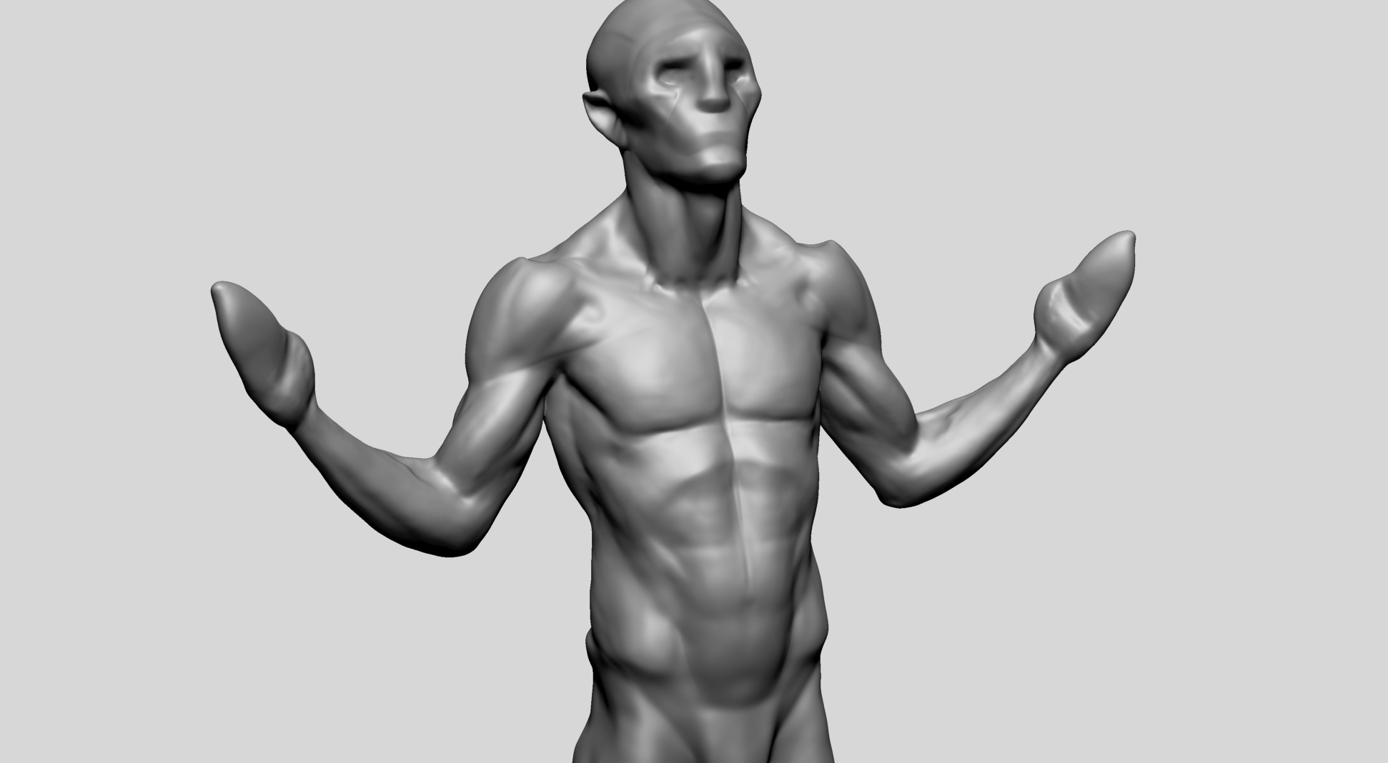 Creature Body Form F 3D model_9