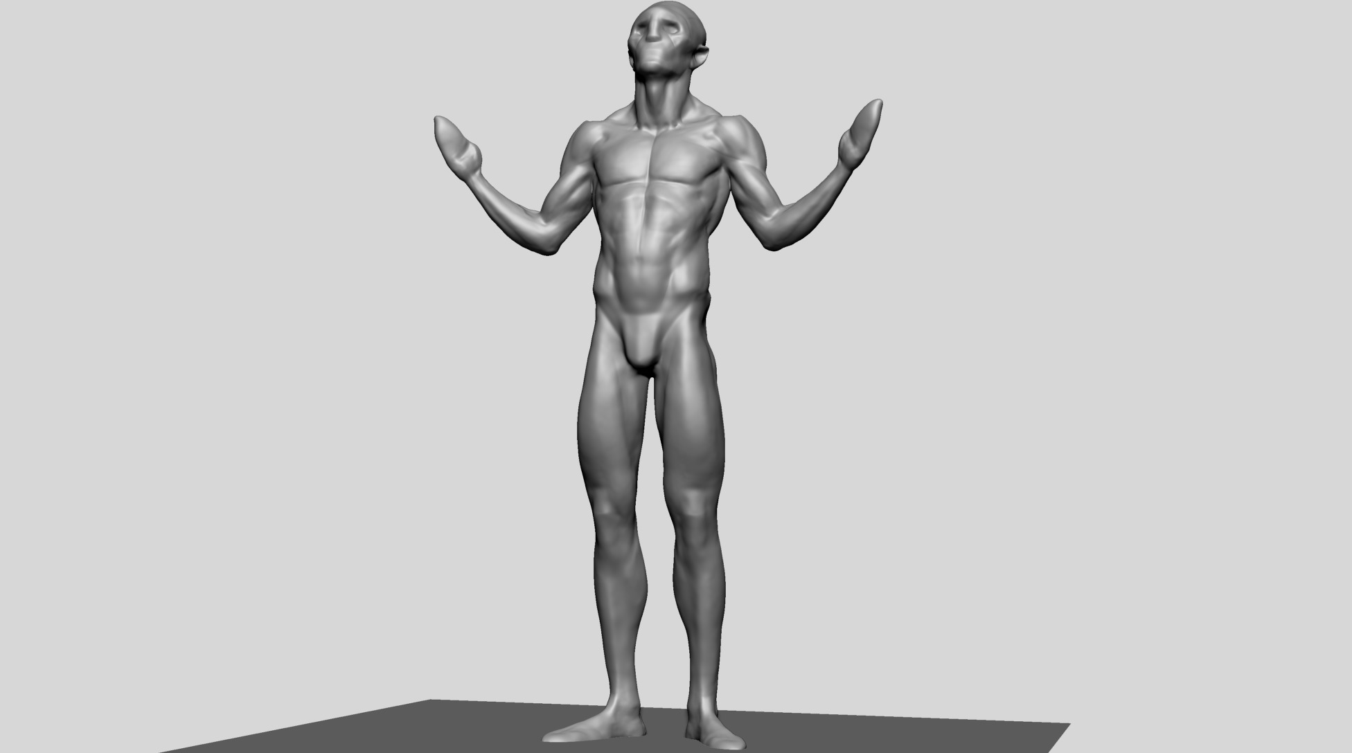Creature Body Form F 3D model_8