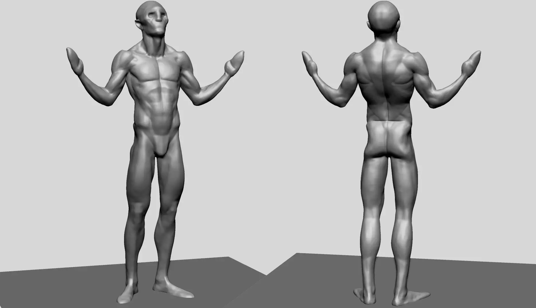 Creature Body Form F 3D model_0