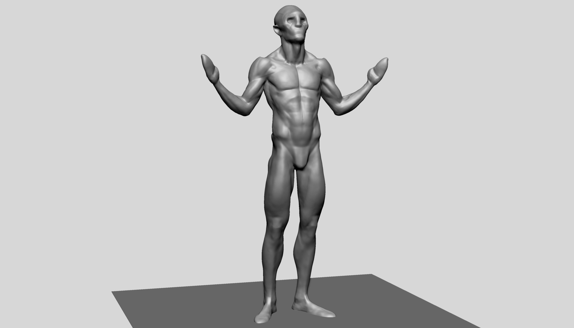 Creature Body Form F 3D model_1