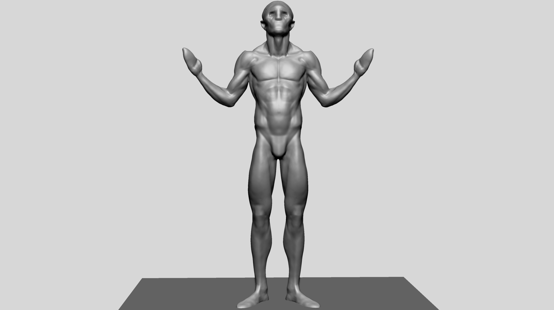 Creature Body Form F 3D model_3