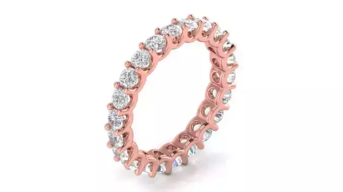 U Shaped Eternity Ring 2 point 6 mm stone size swiss 8 and EU48