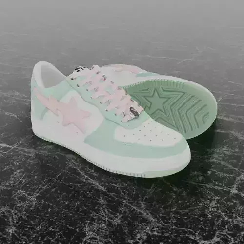 BAPE STA 3 3D SHOES Low-poly 3D model