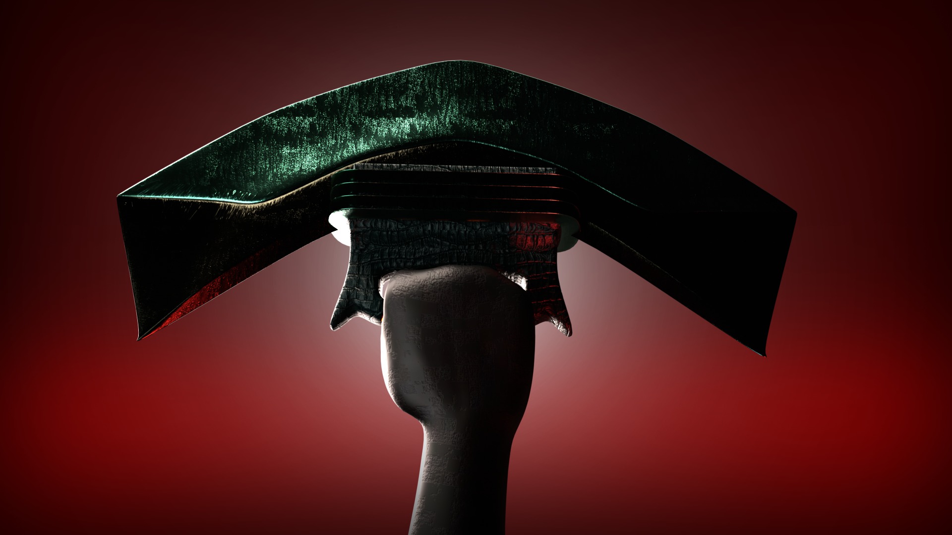 Alien sci-fi weapon set Low-poly 3D model_8