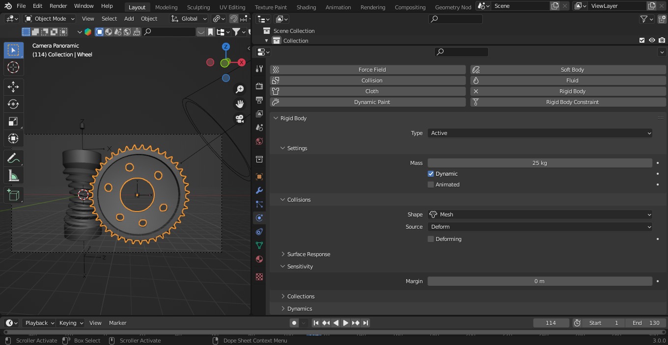 Throated Worm 3d FULLY RIGED with Rigid Body Low-poly 3D model_5