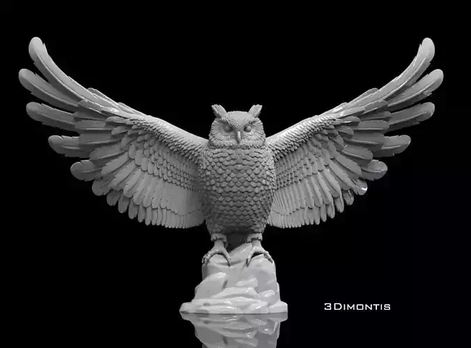 bird owl 3D print model