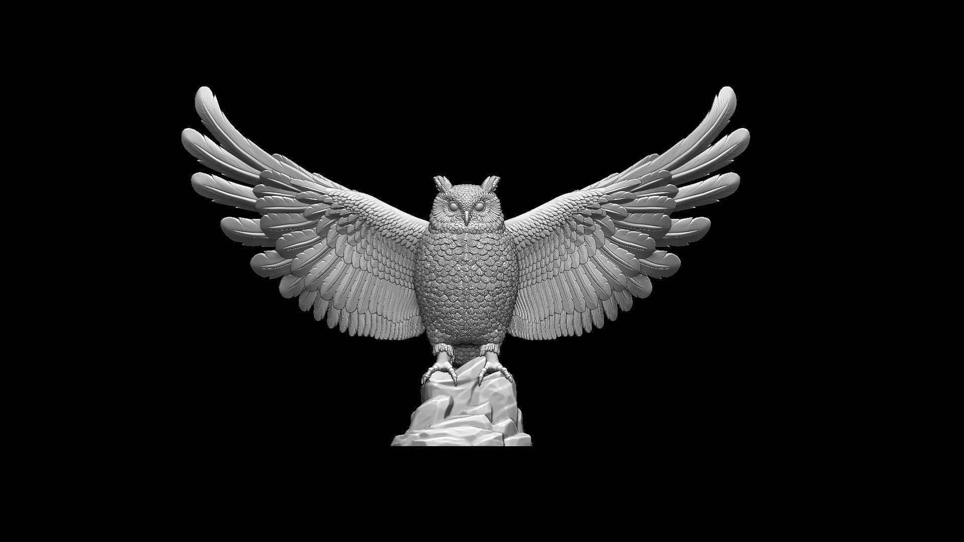 bird owl 3D print model_14