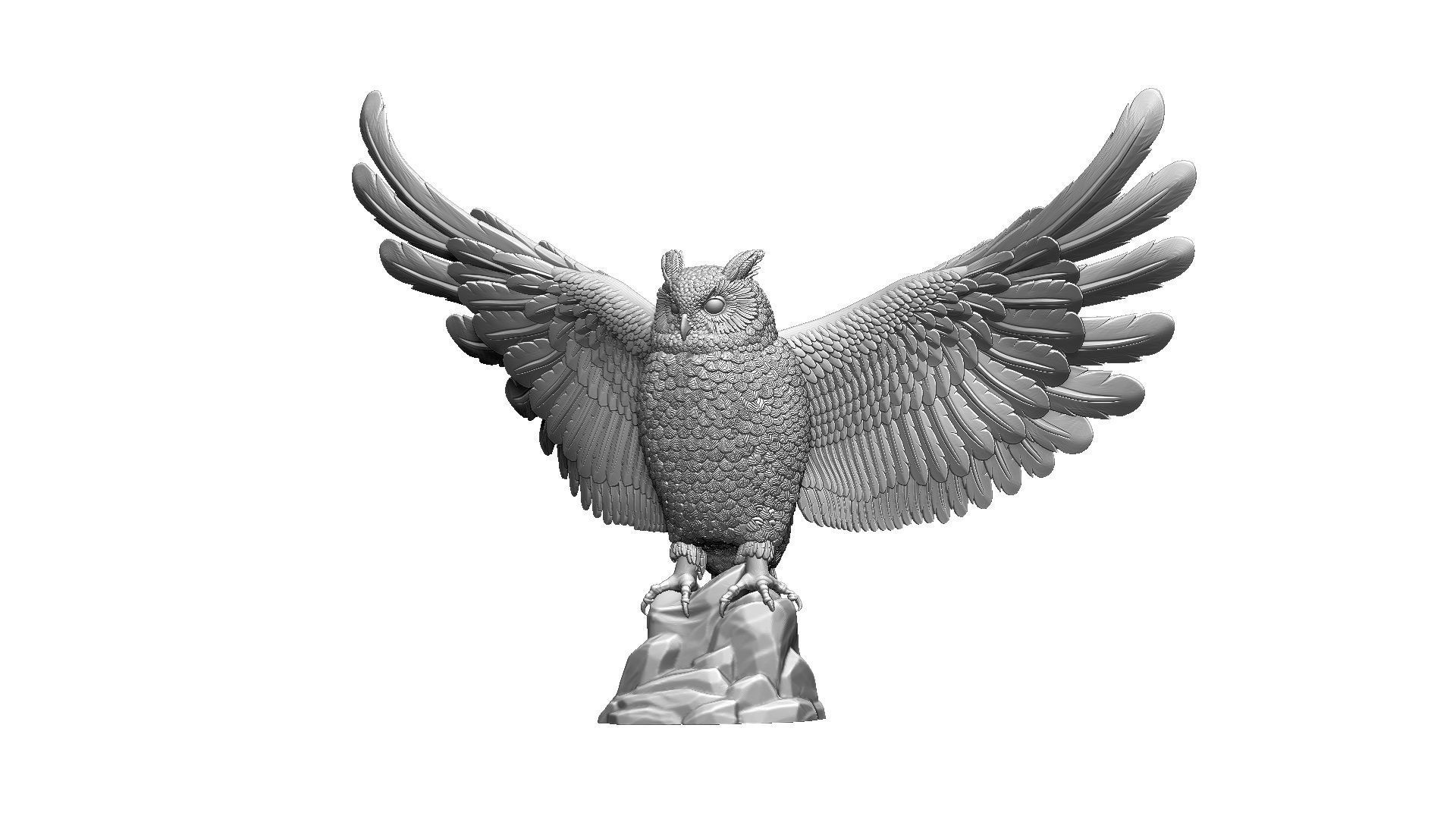 bird owl 3D print model_37