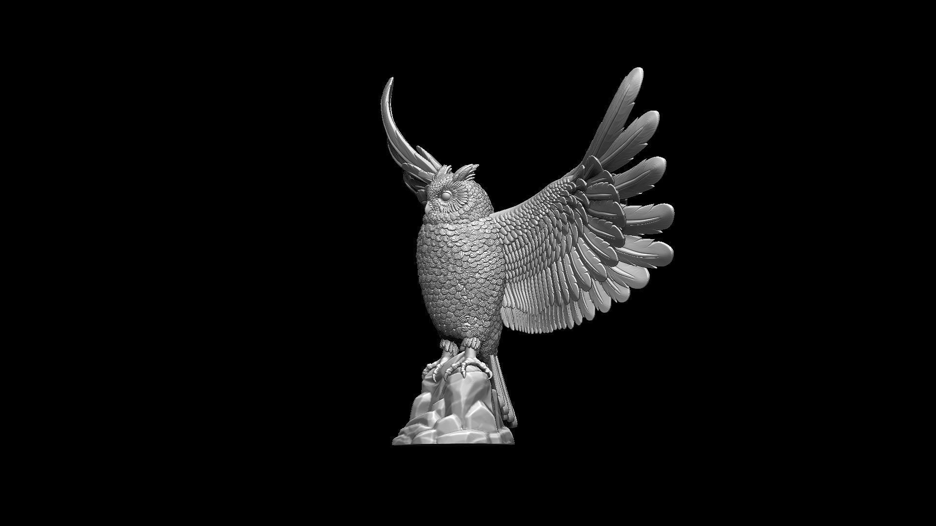 bird owl 3D print model_32