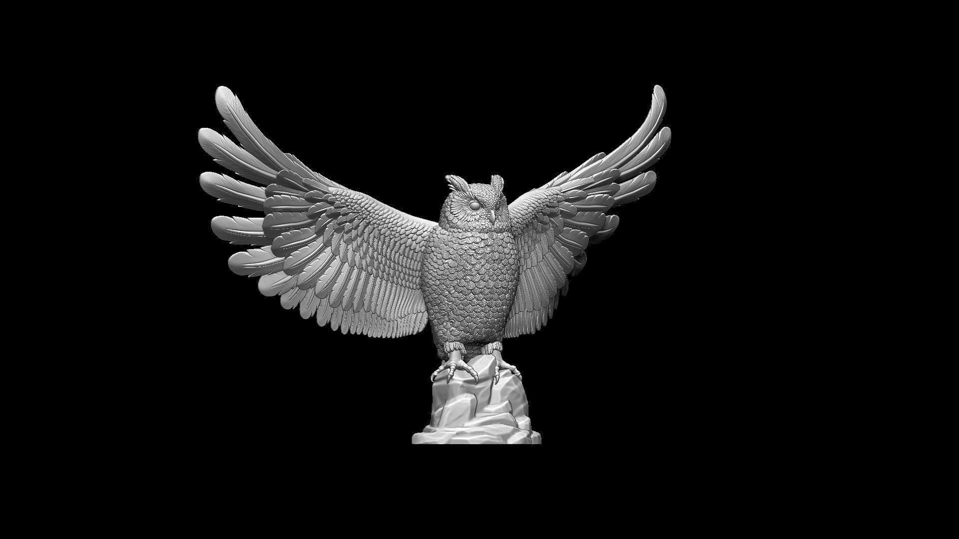 bird owl 3D print model_33