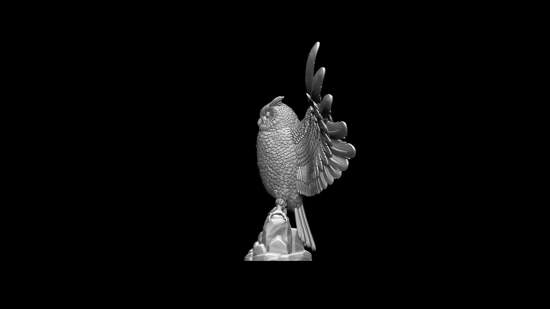 bird owl 3D print model_30