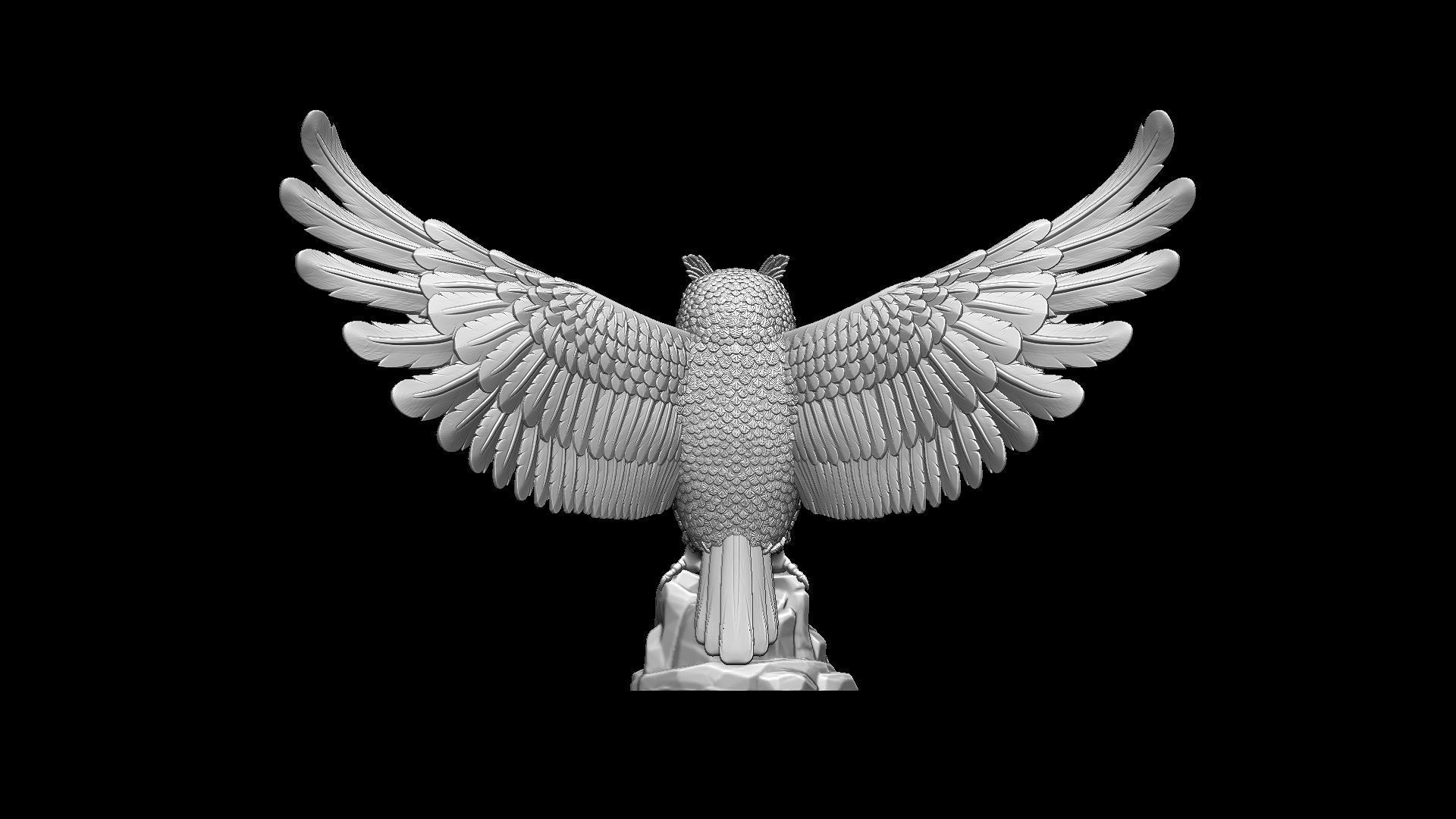 bird owl 3D print model_31