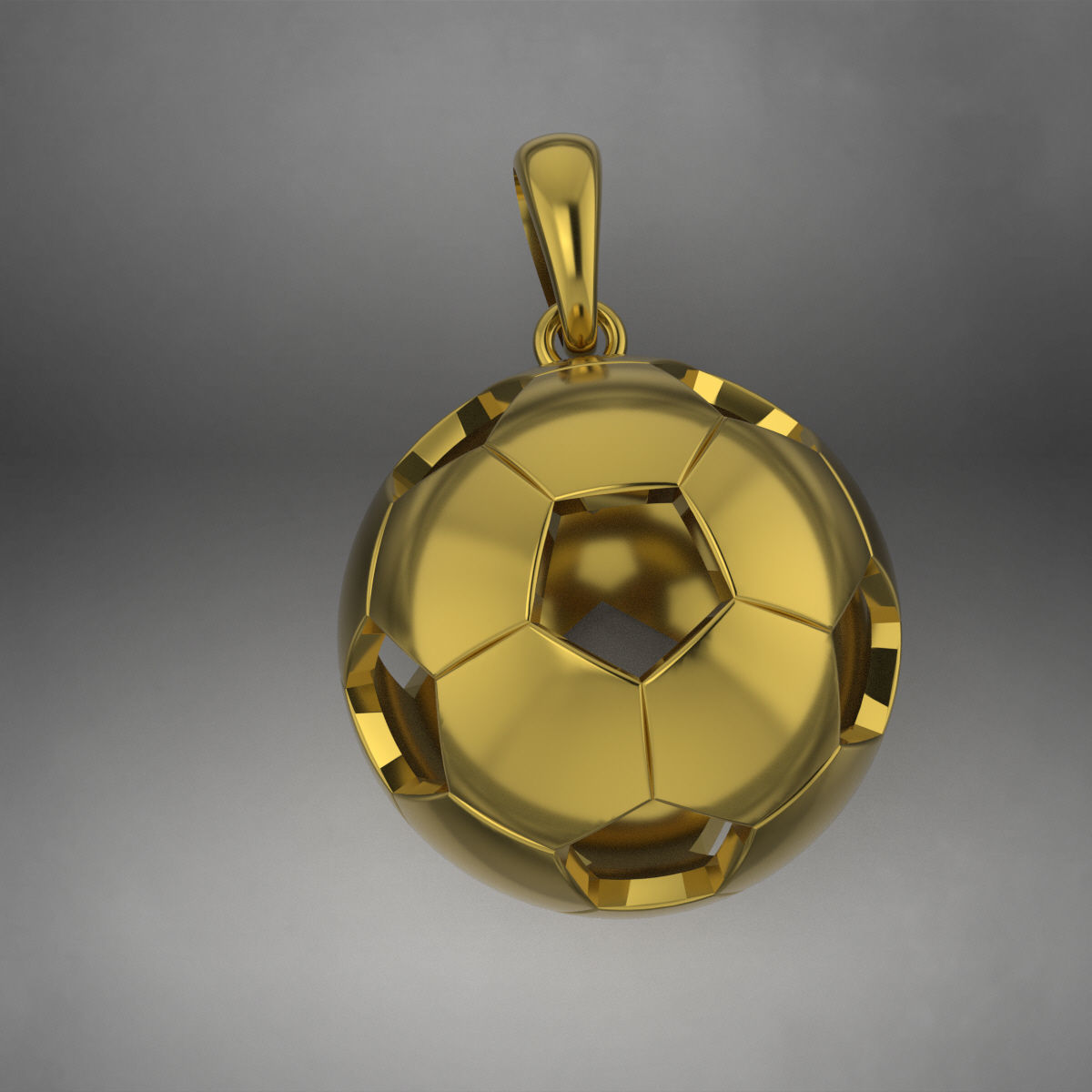 soccer ball pendant 3D print model_5