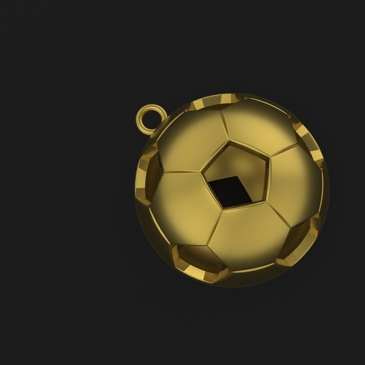 soccer ball pendant 3D print model_6