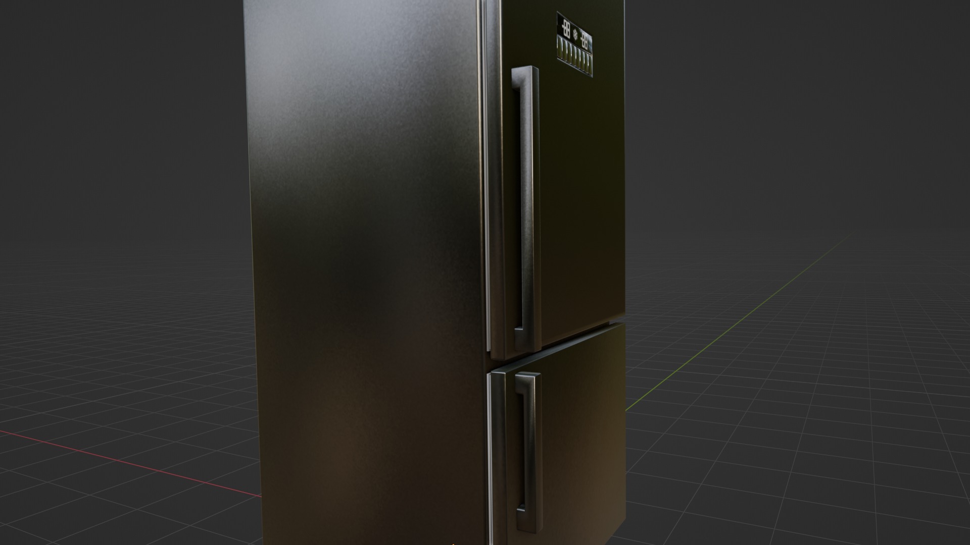 3D Refrigerator Model Low-poly 3D model_7
