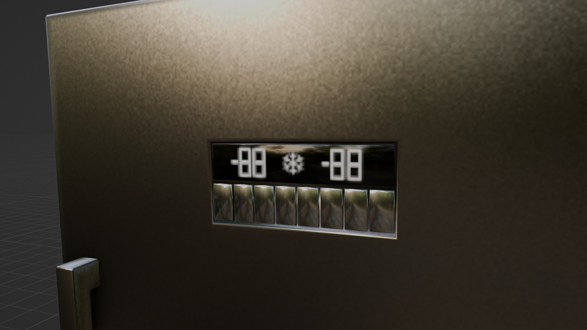 3D Refrigerator Model Low-poly 3D model_4