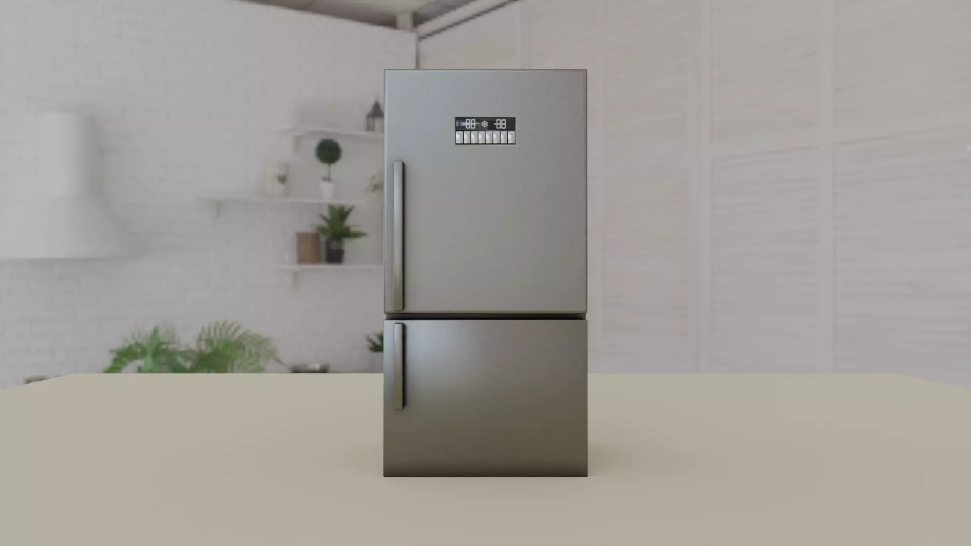 3D Refrigerator Model Low-poly 3D model_0