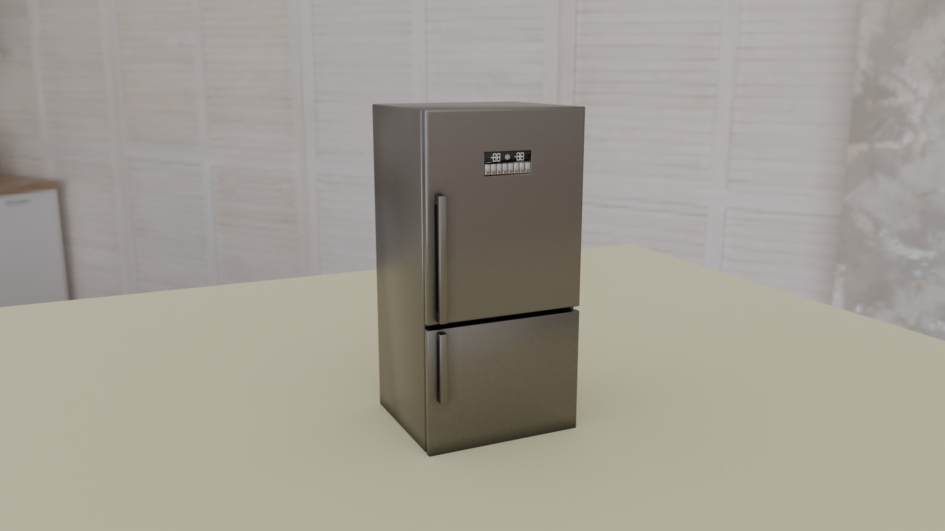 3D Refrigerator Model Low-poly 3D model_1