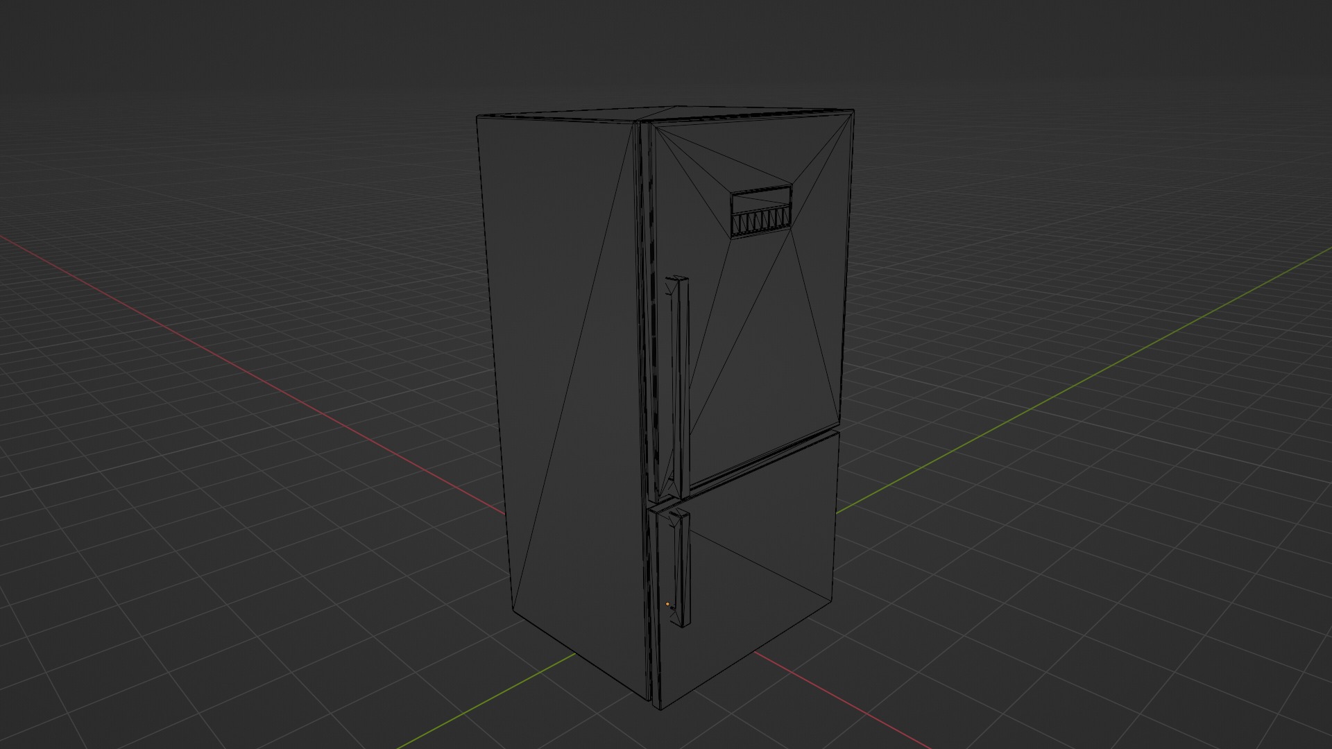 3D Refrigerator Model Low-poly 3D model_11