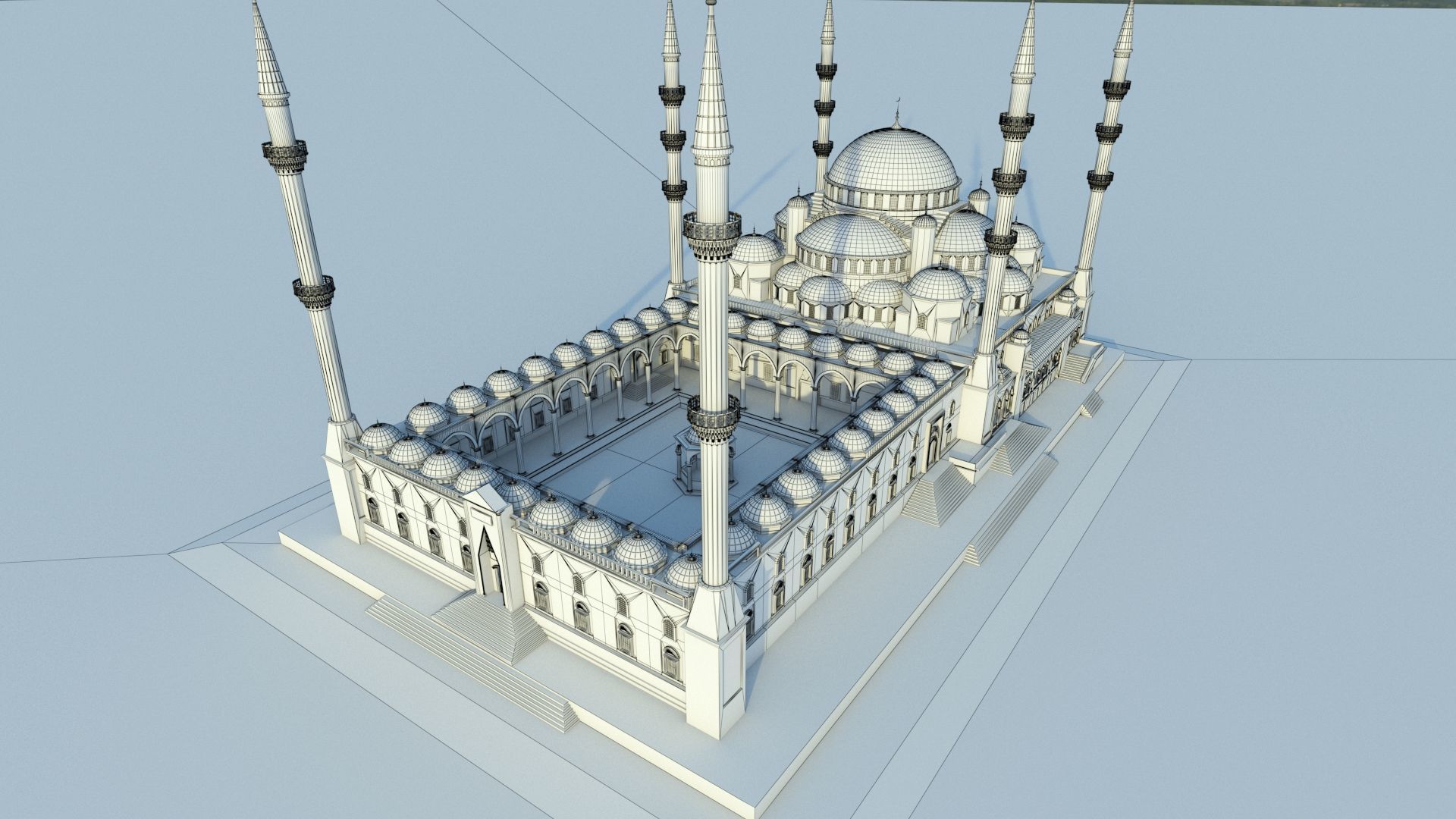 Blue Mosque  3D model_4