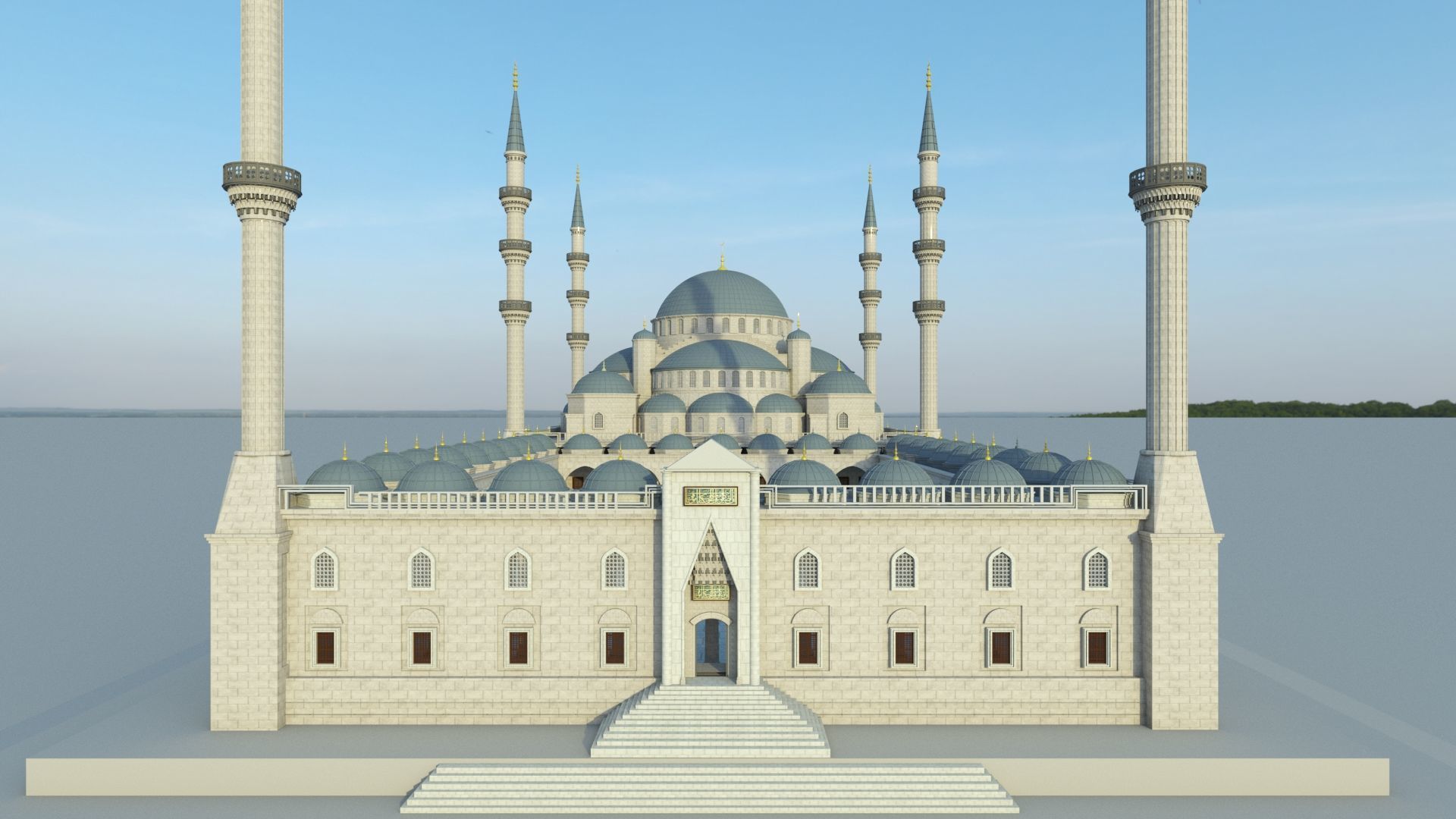 Blue Mosque  3D model_6