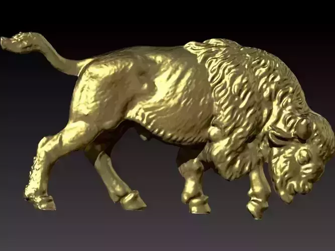 Vintage Buffalo Bison Pendant Jewelry 3D print model