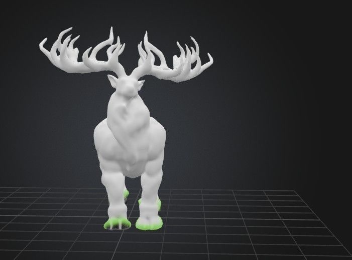 Reindeer with Angular Antlers 3D print model_2