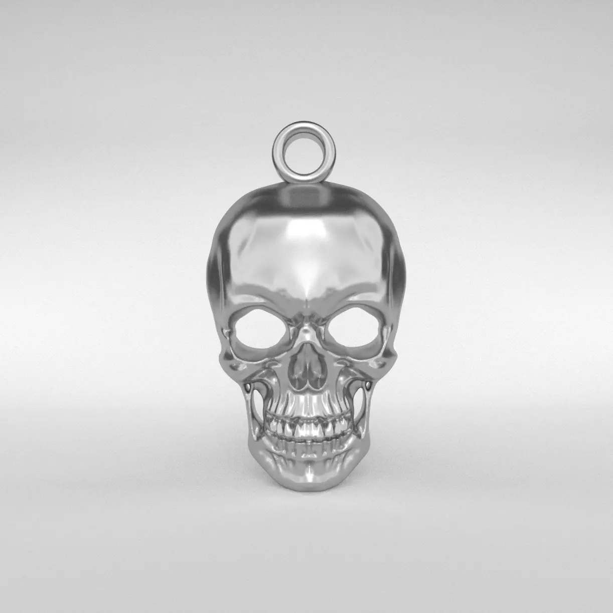 Skull Pendant 3D print model_0