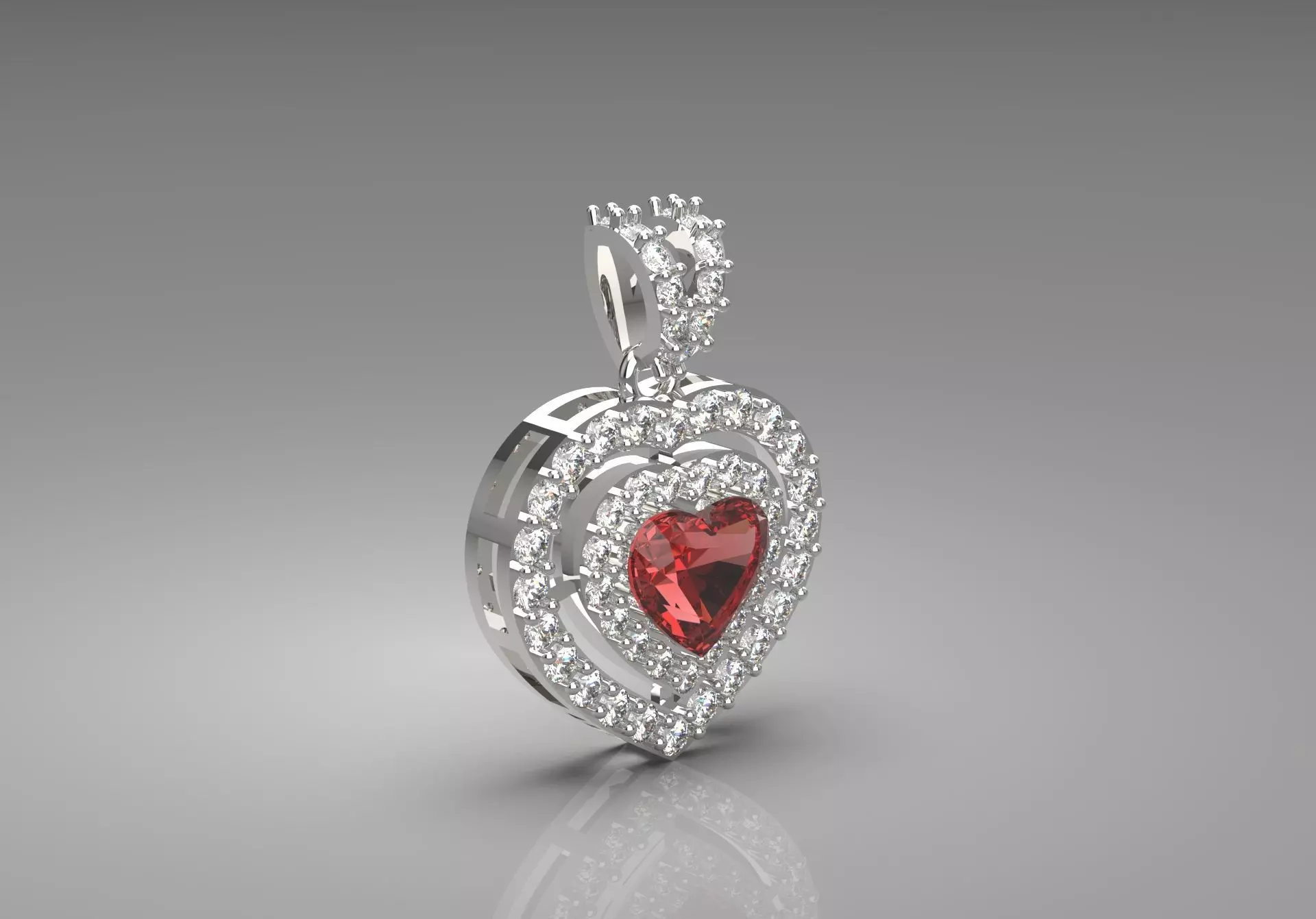 heart jewelry pendant jp0217 3D print model