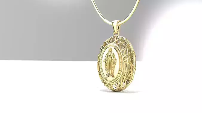 Direct Casting Jesus Pendant 3D model Texture