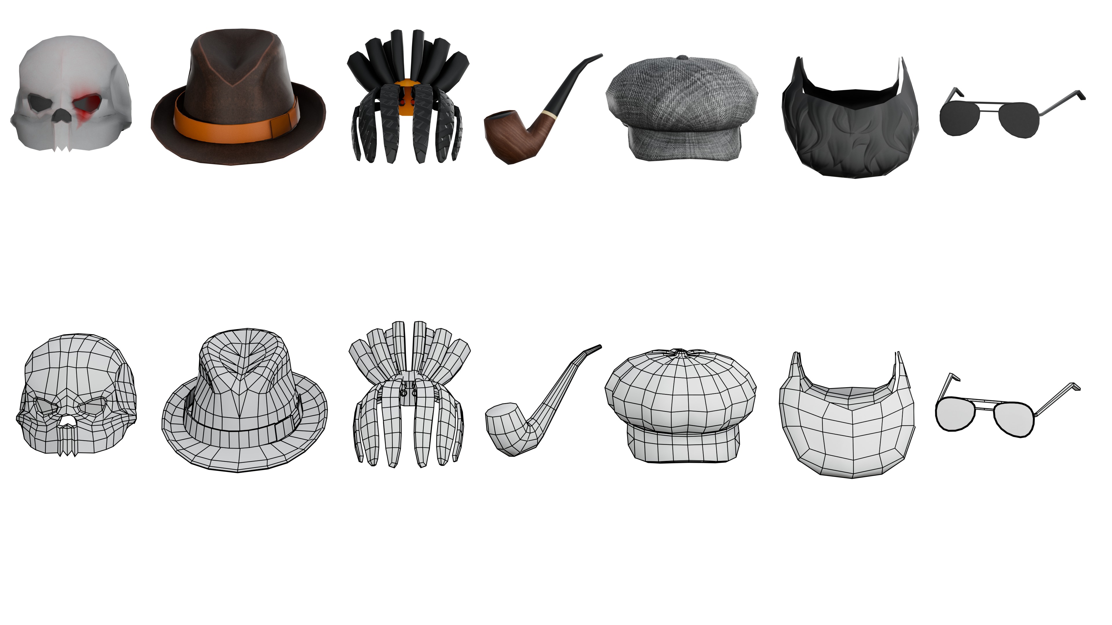 Stylized Mafia Bosses Gangster 3D Character Pack Low-poly 3D model_6