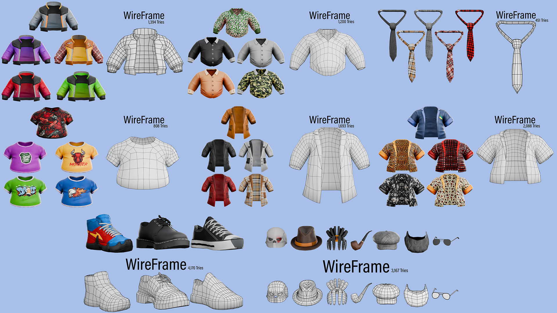 Stylized Mafia Bosses Gangster 3D Character Pack Low-poly 3D model_3