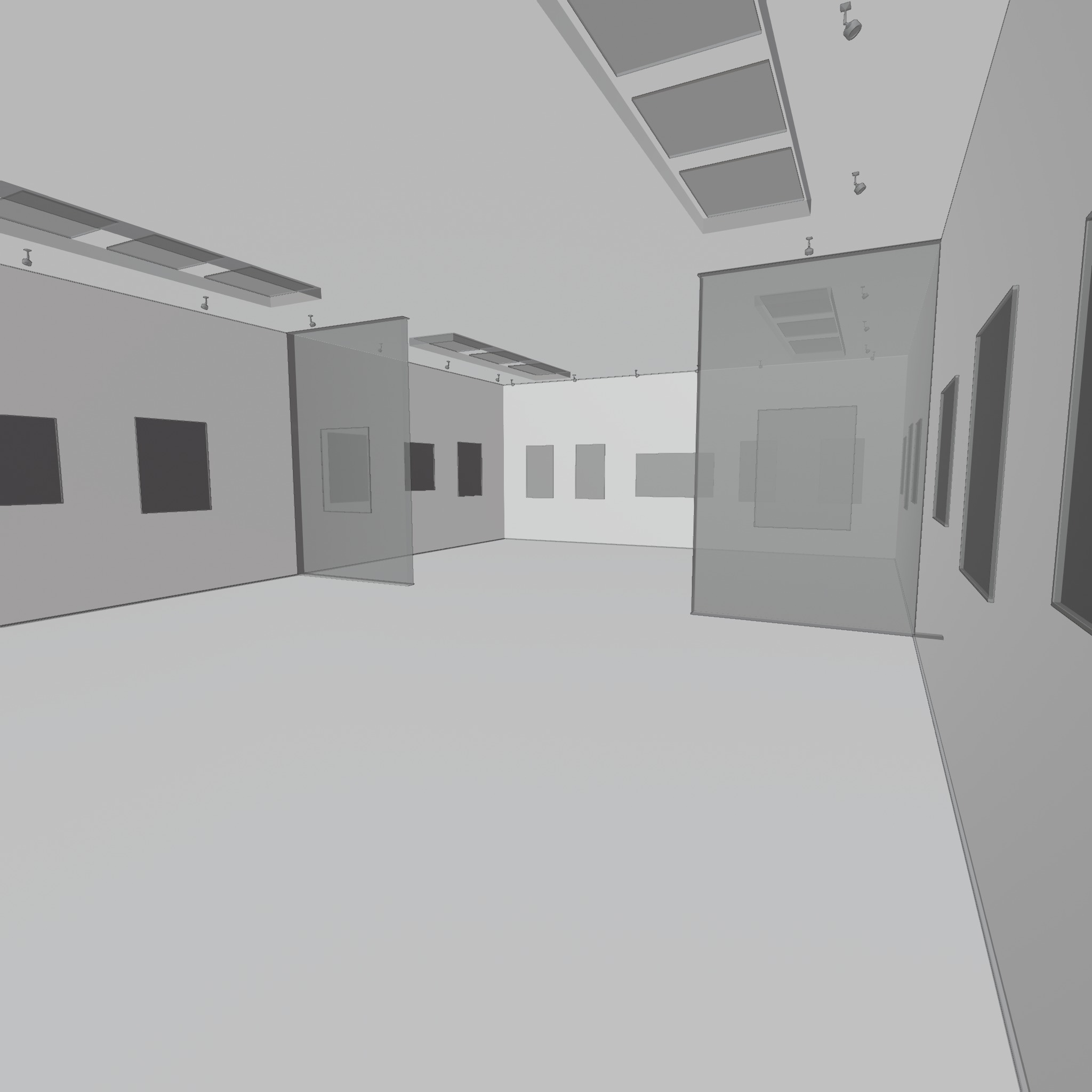 ART GALLERY Museum Interior Office 3D model_7