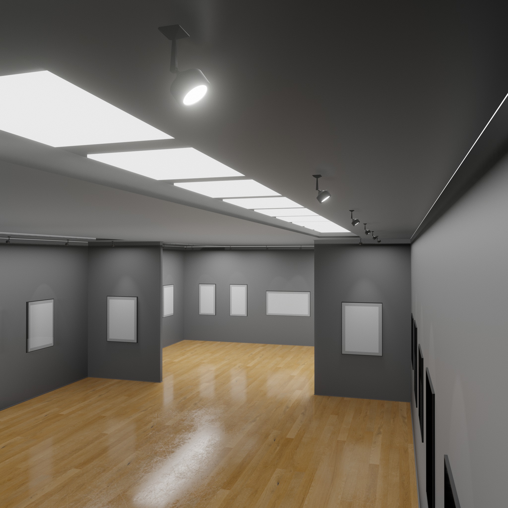 ART GALLERY Museum Interior Office 3D model_4