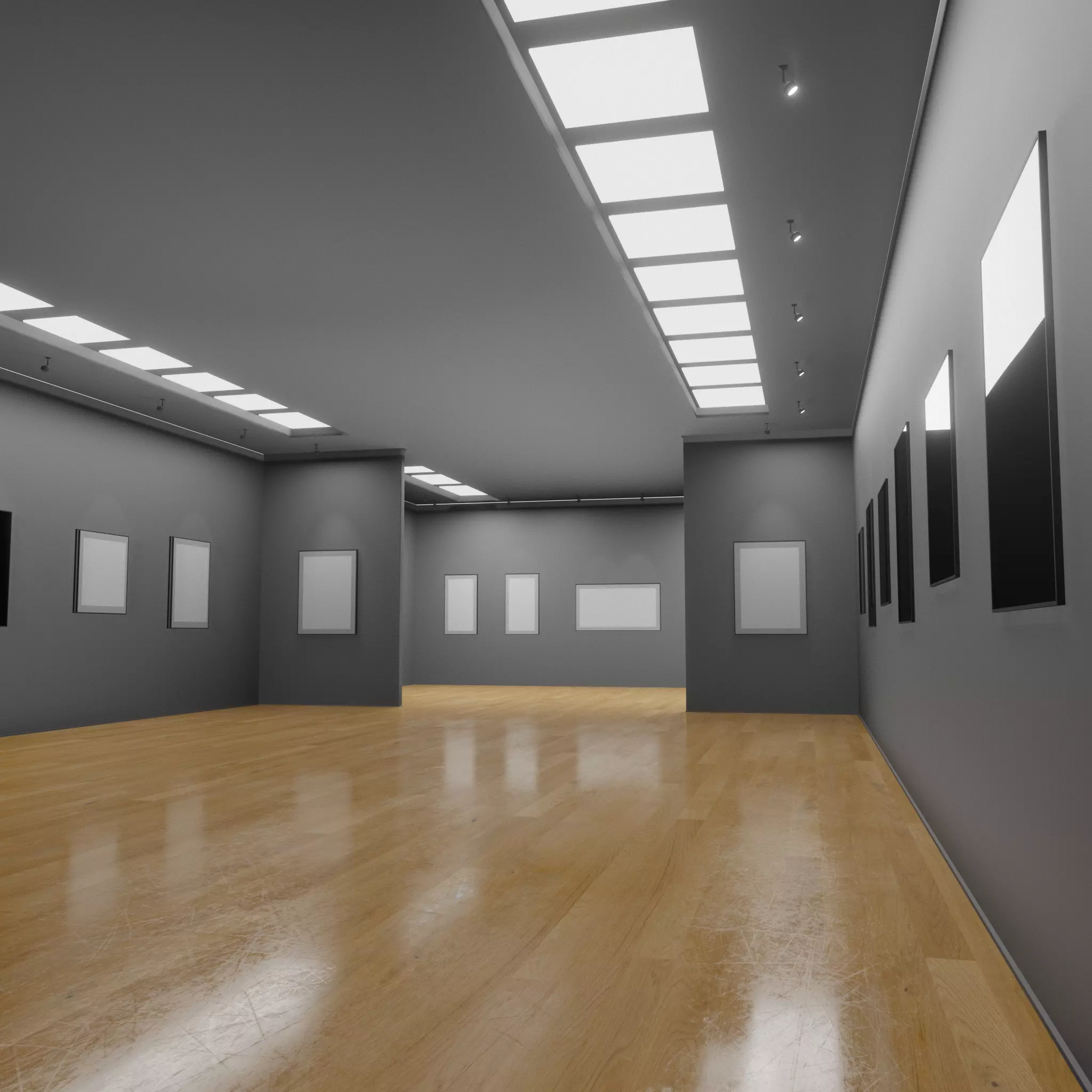 ART GALLERY Museum Interior Office 3D model_0