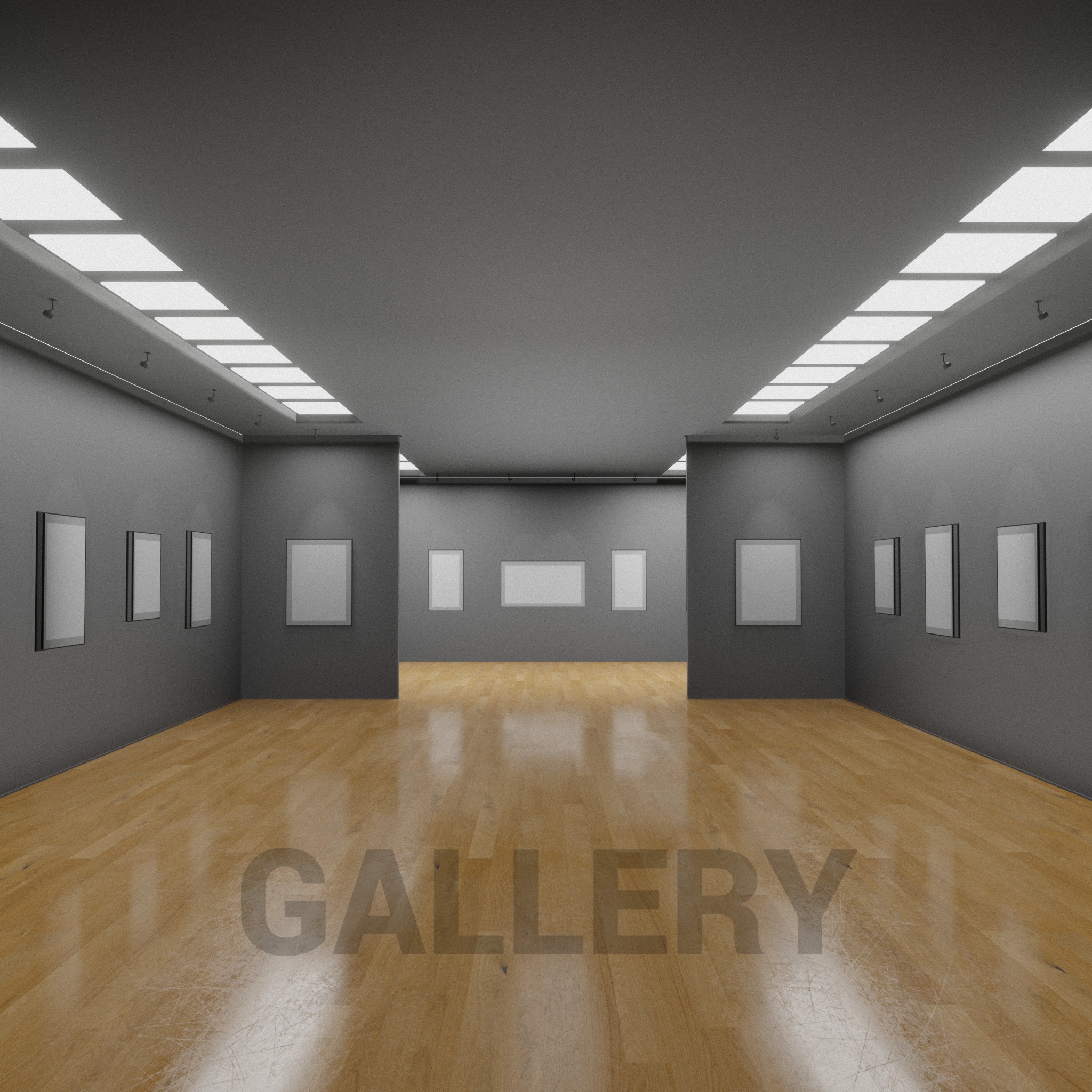 ART GALLERY Museum Interior Office 3D model_1