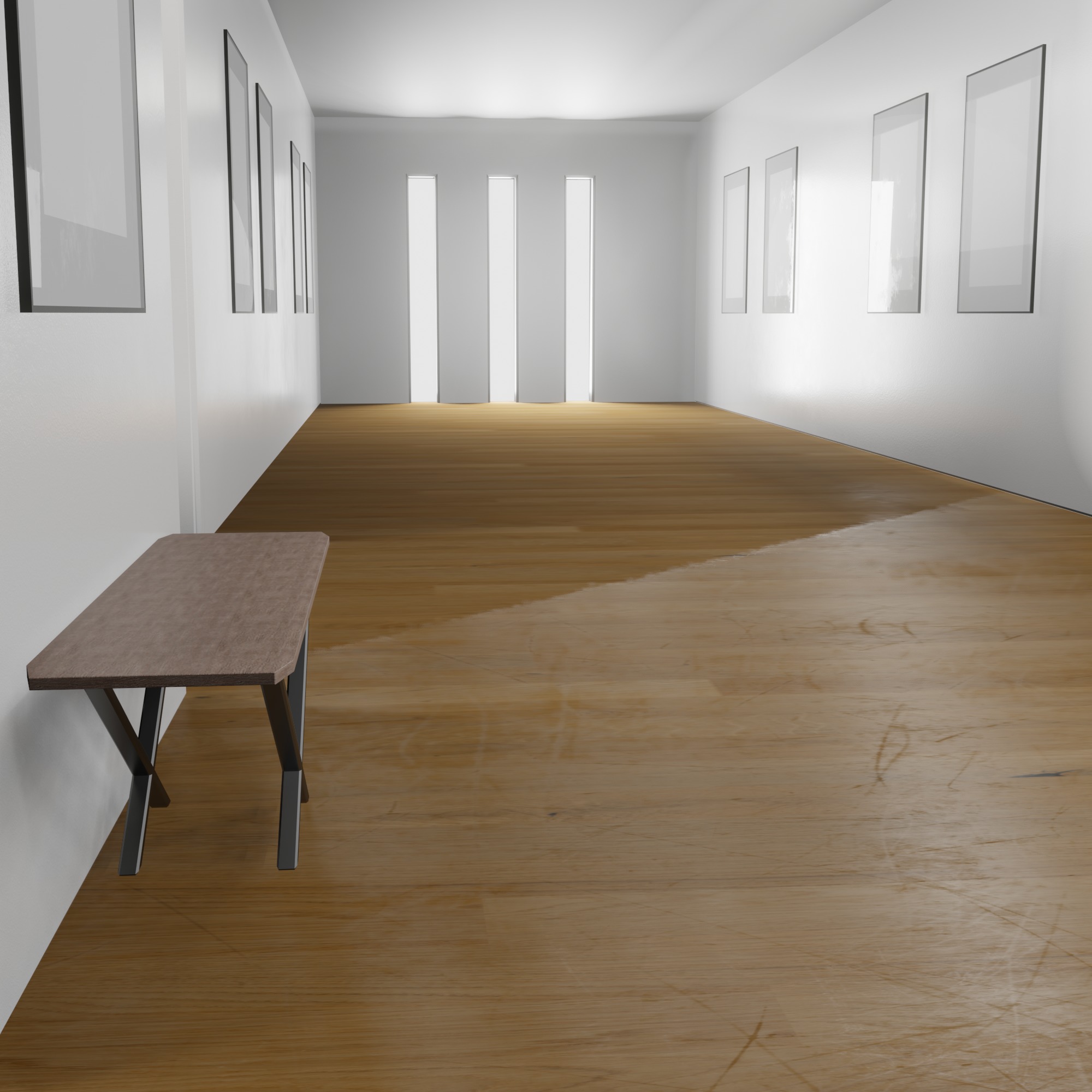 ART GALLERY Museum Interior 3D model_7