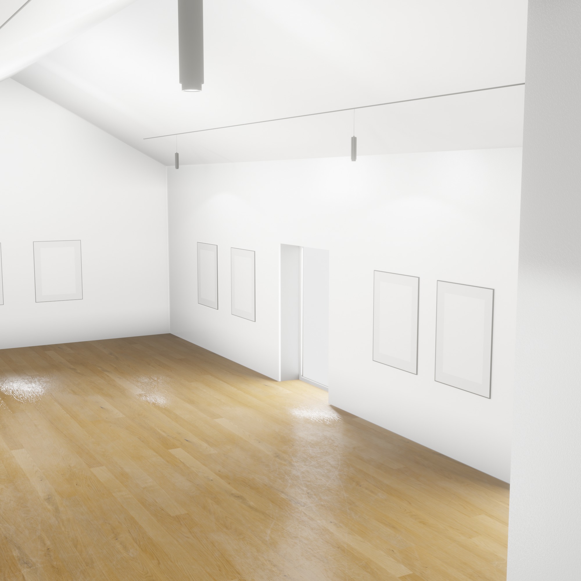 ART GALLERY Museum Interior 3D model_6