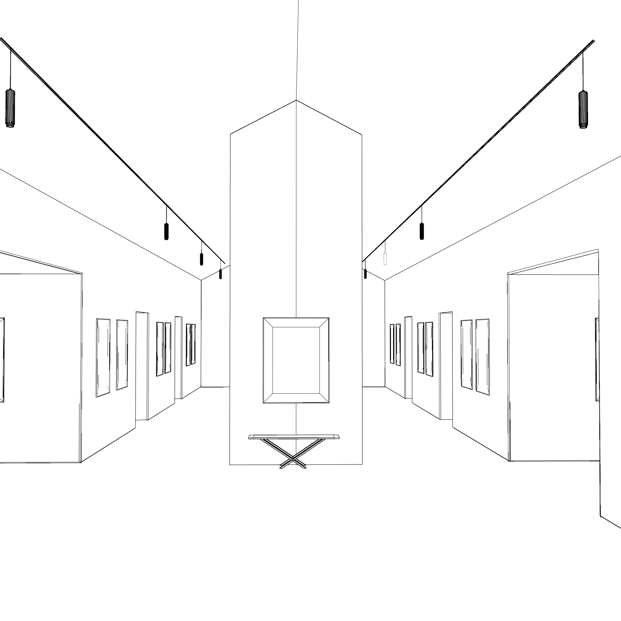ART GALLERY Museum Interior 3D model_13