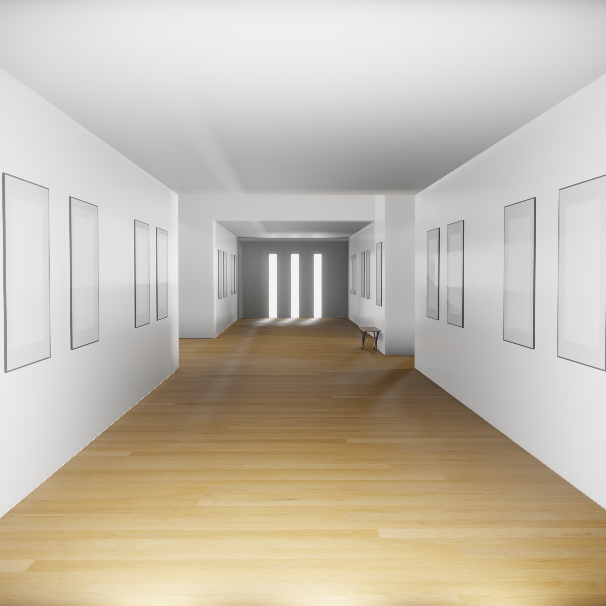 ART GALLERY Museum Interior 3D model_4