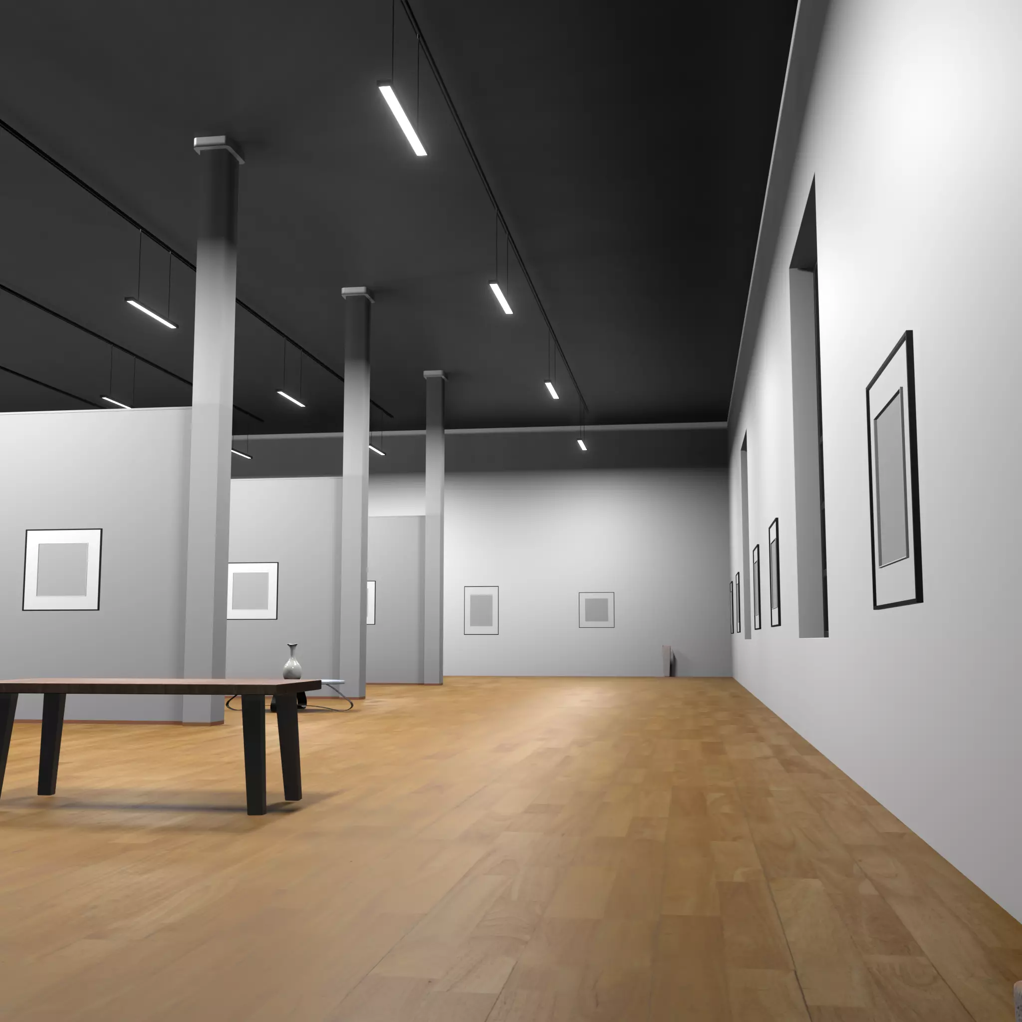 ART GALLERY Museum Interior 3D model 3D model_0