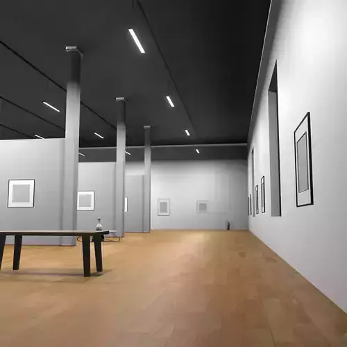 ART GALLERY Museum Interior 3D model 3D model