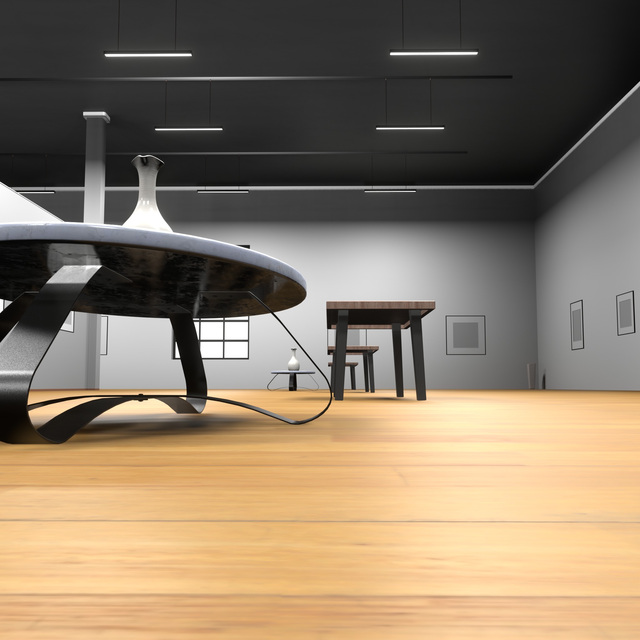 ART GALLERY Museum Interior 3D model 3D model_1