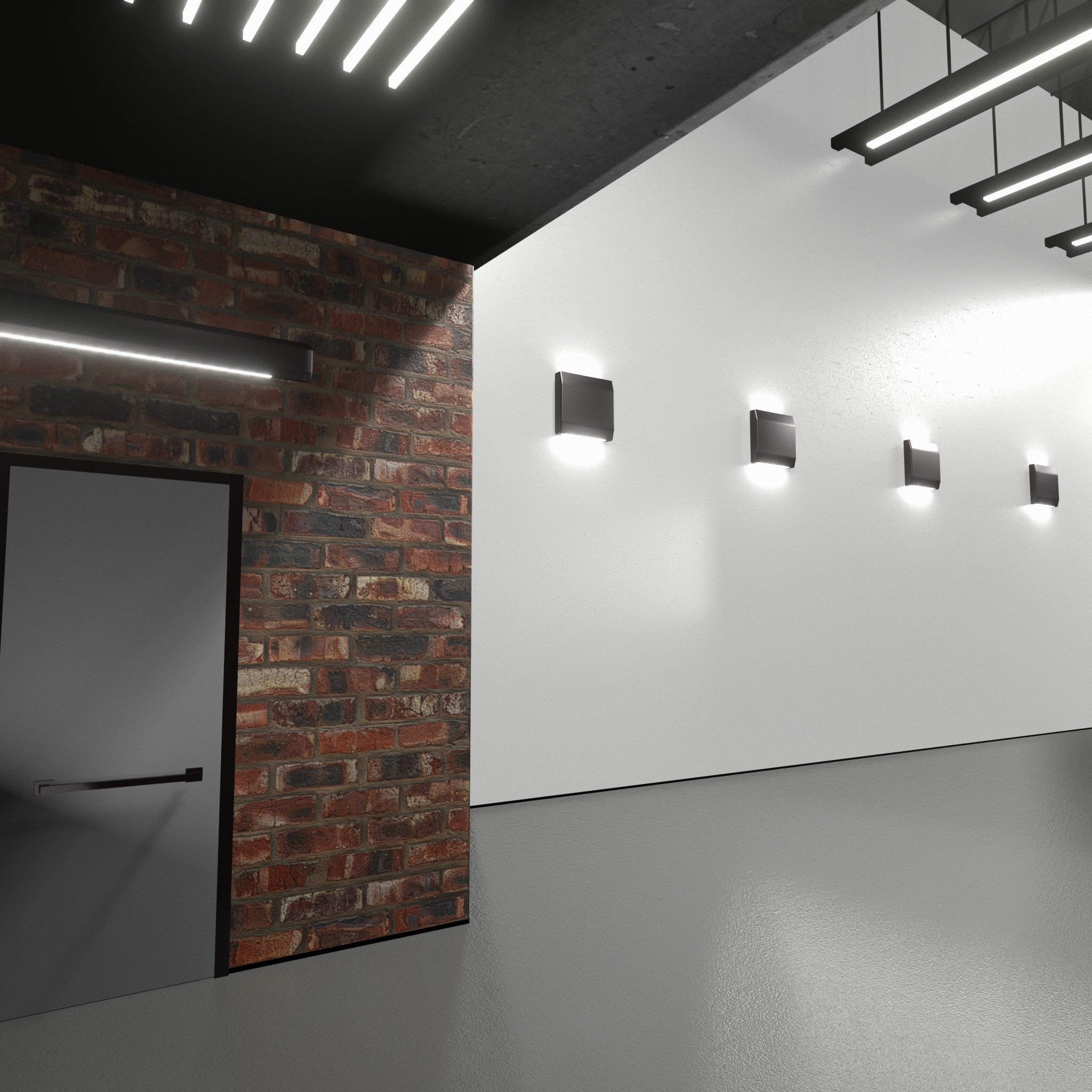 Warehouse car studio interior 3D model_11
