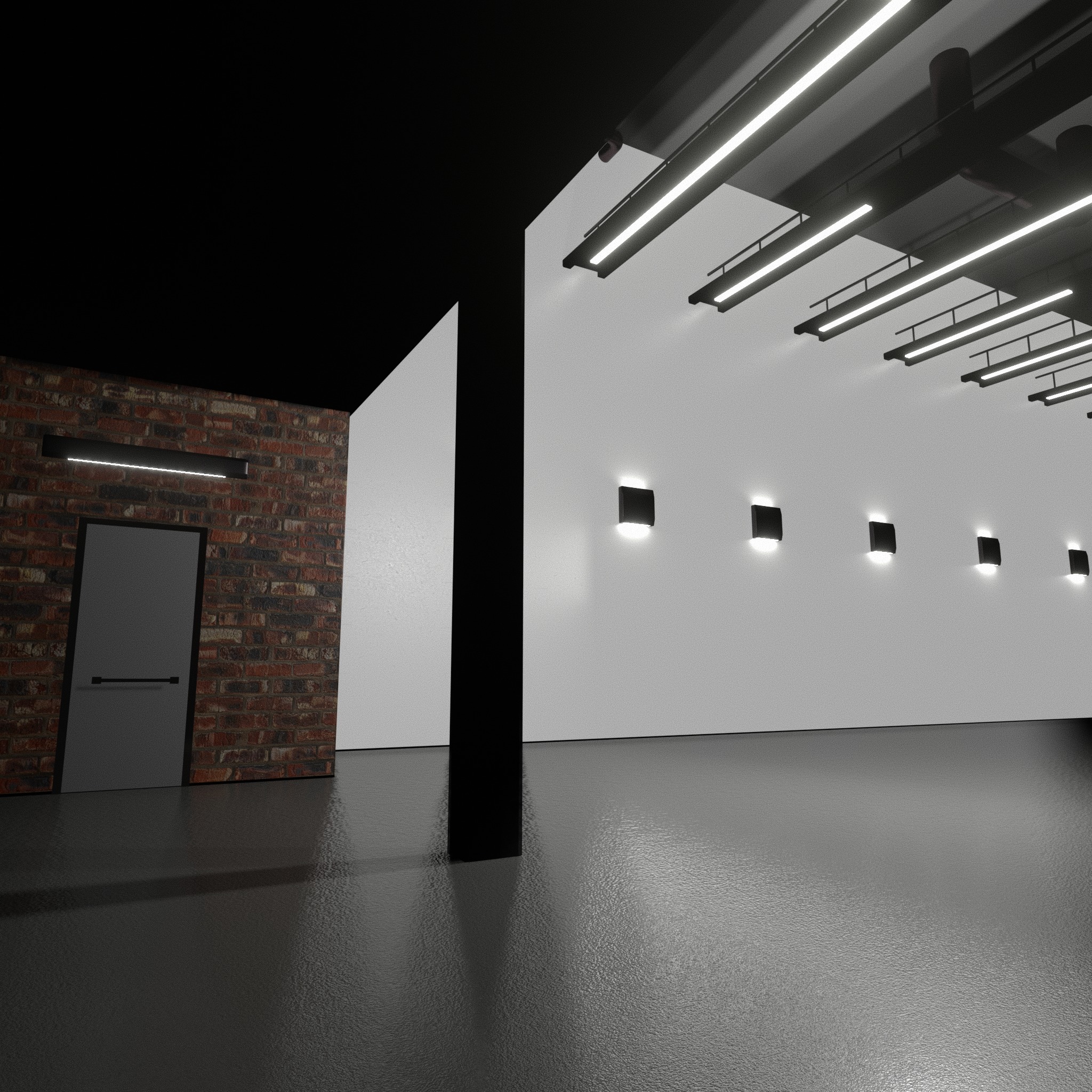 Warehouse car studio interior 3D model_5