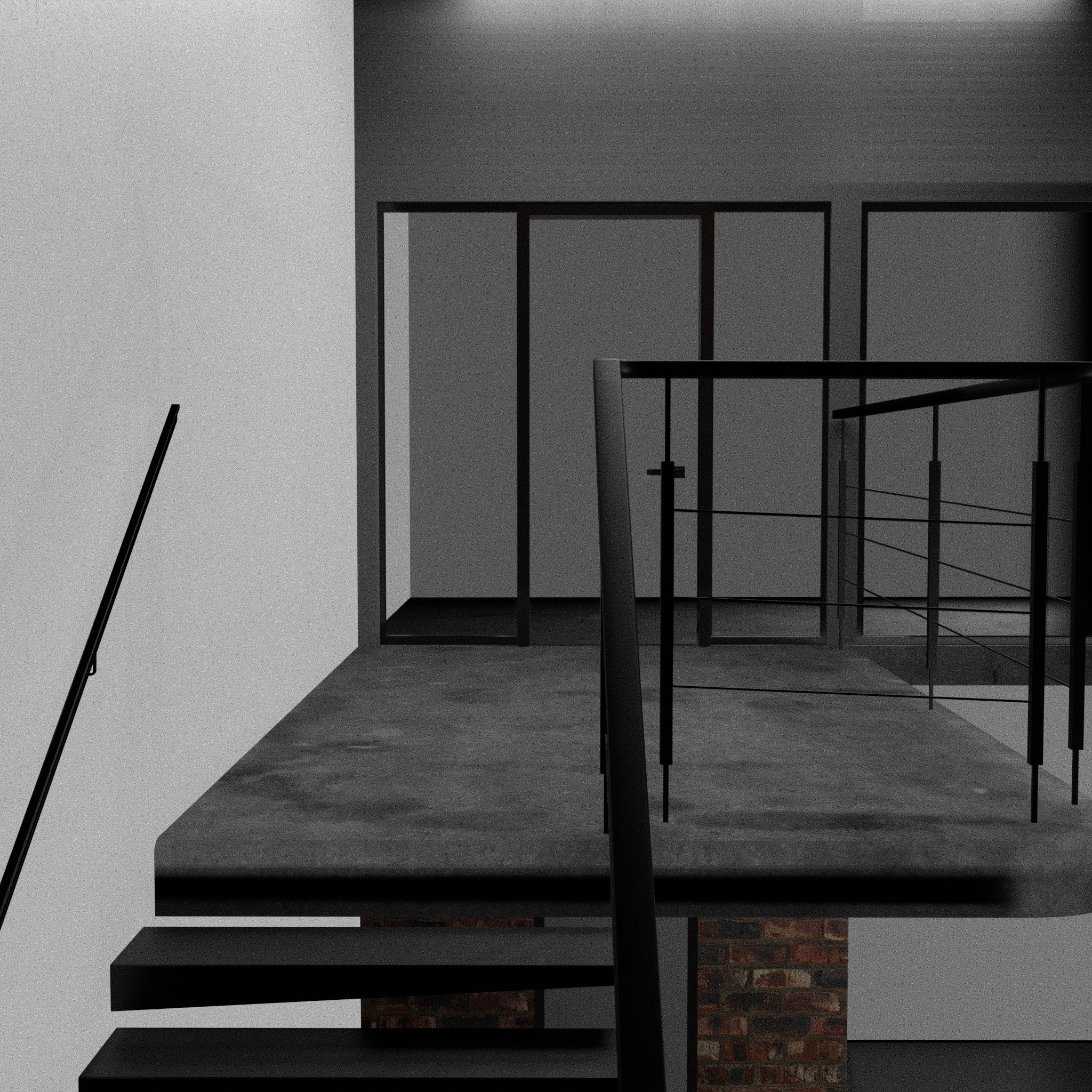 Warehouse car studio interior 3D model_13