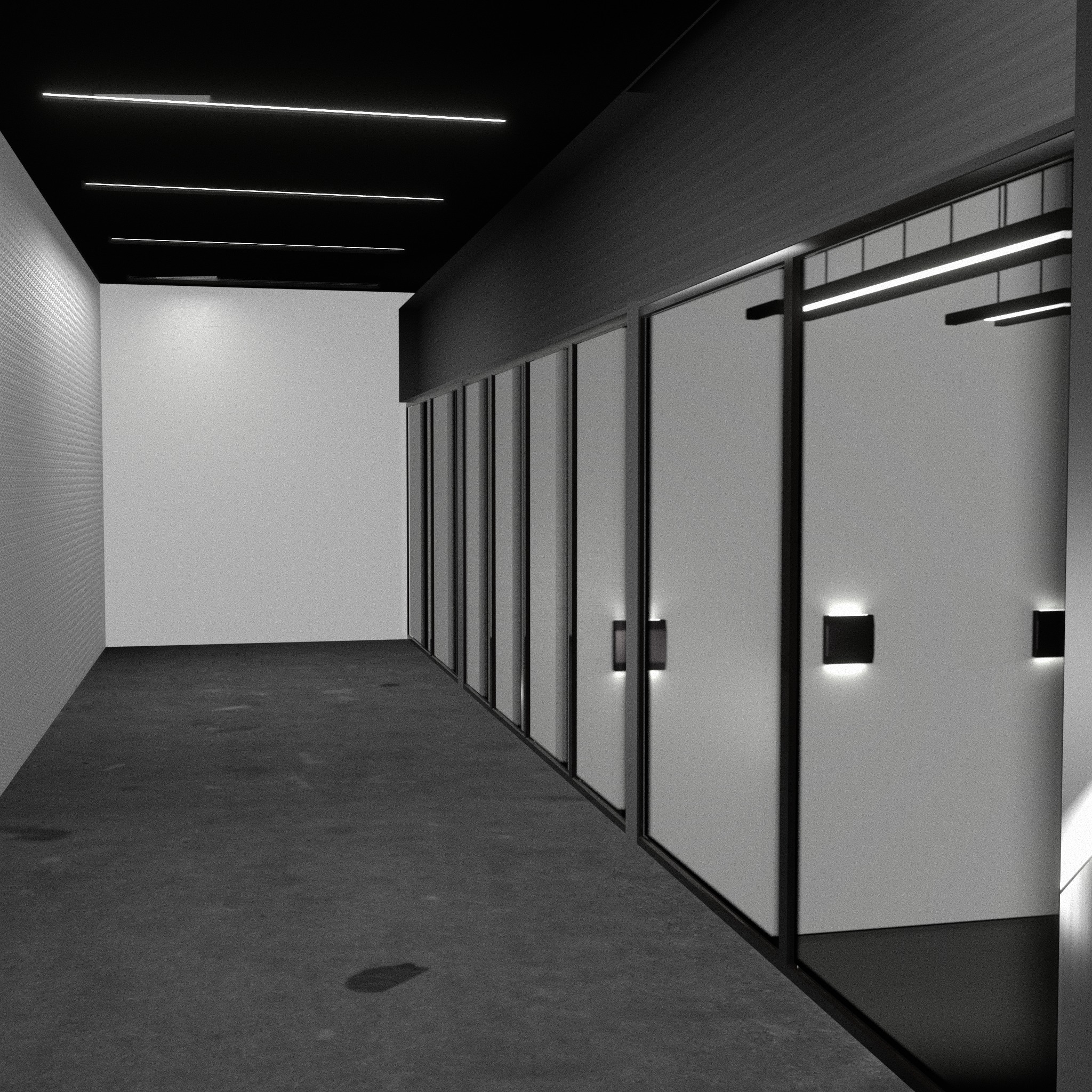 Warehouse car studio interior 3D model_6