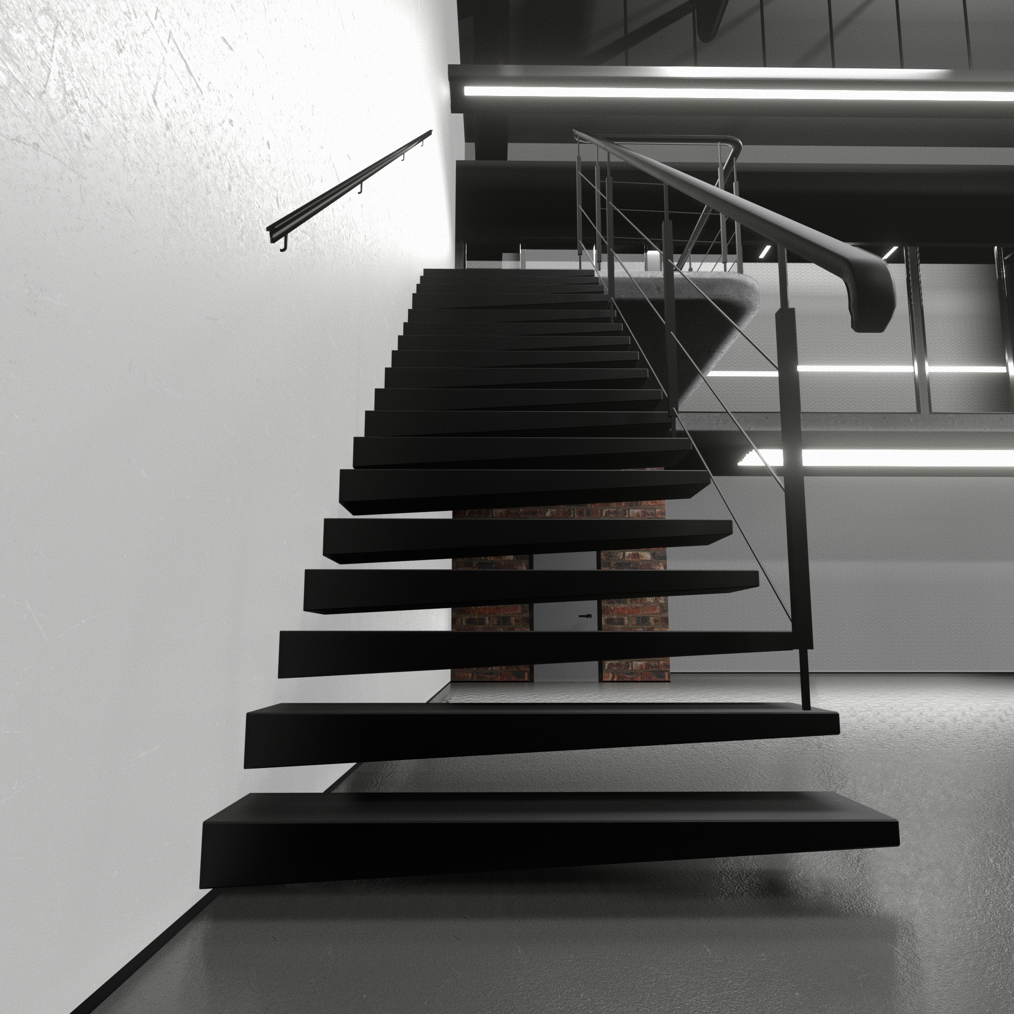 Warehouse car studio interior 3D model_10